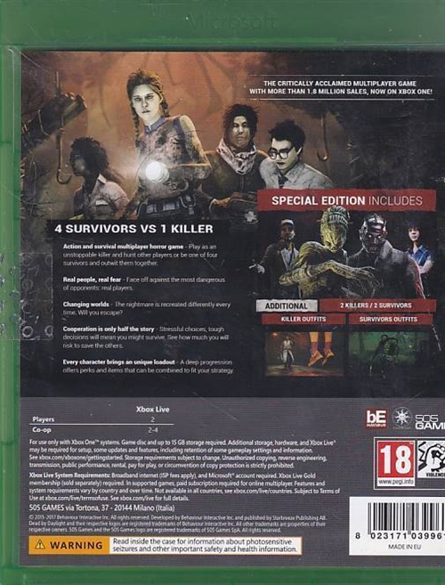 Dead by Daylight Special Edition - XBOX One (B Grade) (Genbrug)